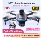 Nuevo Dron K918 MAX 8K 5G WIFI GPS 4K profesional con cámara dual HD, cuadricóptero plegable sin escobillas, distancia RC 1200M, regalo Black 8K 1B