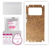 apgo Protective Skin Sticker for the back+sides compatible with Xiaomi Poco M3, Full Wrap Film, Foil, Vinyl - Pattern Rusty Copper