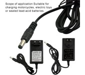 Juguetes eléctricos para motocicletas, adaptador de corriente para cochecito, cargador, 12V, 1000mA, 6V, 500mA, FLH-D1210, FLH-D0605 US 6V500MA