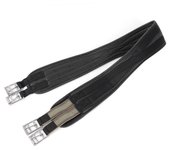 Cincha antirozaduras inglesa con hebilla de acero inoxidable, piel sintética, antideslizante, curva y contorneada. 100CM