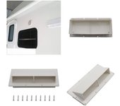 Extractor de aire para caravanas, ventilación lateral, campana extractora, viento fuerte, bajo nivel de ruido, accesorio para autocaravana, caravana o remolque negro