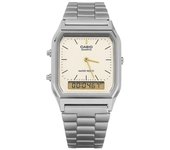 Reloj Casio Aq 230gg 9adf Aq 230gg 9a analógico digital cuadrado vintage retro de metal para uso público. AQ-230GG-9ADF
