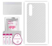 apgo Protective Skin Sticker for the back compatible with Realme X50 Pro 5G, Wrap Film, Foil, Vinyl - Pattern Transparent Carbon