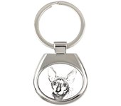 Cornish Rex - keychain with a cat, keychain with a print, personalized pendant from the Art-Dog brand plata