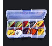 Caja de púas de guitarra, juego de fundas, accesorios para guitarra, herramienta para instrumentos musicales, guitarra de 0,58-1,5mm de espesor 20pcs Frosted surface