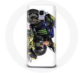 Coque pour Samsung Galaxy A8 2018 Valentino Rossi Pilote de vitesse fond blanc