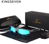 KINGSEVEN Gafas de sol polarizadas para hombre Gafas de sol de aluminio y magnesio Gafas de conducción M azul/gris