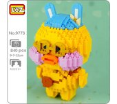 LOZ 9773 gafas del mundo Animal pato mascota muñeca sombrero cabeza superior puede cambiar Mini bloques de diamante juguete de construcción para niños sin caja