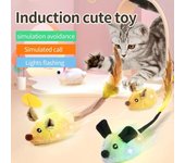 Ratón inteligente para correr, juguete interactivo para gatos, rompecabezas eléctrico en movimiento, juguetes de simulación, ratones, gatitos, juguetes de peluche amarillo