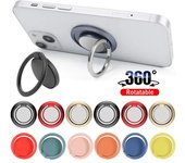 Soporte universal para anillo de dedo para iPhone, Samsung y Xiaomi, de lujo, con rotación de 360° y adhesivo trasero. negro