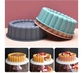 Molde redondo para tartas, molde de silicona con forma de girasol, molde para hornear, herramienta grande para hornear, molde para hacer embriones de tartas gris