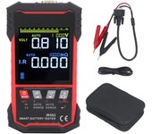 Probador de voltaje de resistencia interna de batería para RV, camión, barco, pantalla LCD a color TN de 3,2 pulgadas, CC 0,00 V