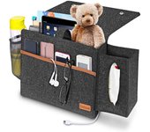 Bolsa de almacenamiento para cabecera de cama, bolsa colgante con múltiples bolsillos, soporte para organizar pañuelos, teléfono móvil, cargador para dormitorio, dormitorio universitario