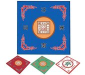 Tapete de mesa de Mahjong, tapete de juego de mesa de póquer, dominó, Mahjong, cartas, antideslizante, reducción de ruido, cuadrado, tapete de juego para mesa de Mah Jongg 70cm verde