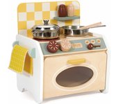 Cocina de juguete, juego de cocina, utensilios de cocina, juego de cocina mini clásico para niños de 3 años, estufa incluida, de madera, para jugar, regalo para niñas, del viejo mundo, (CL50567)