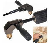 Destornillador con adaptador de ángulo recto de 90 grados con autobloqueo, broca para esquinas, extensión de ángulo, destornillador eléctrico, destornillador angular, herramienta manual