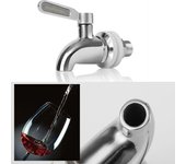 Grifo dispensador de bebidas de grifo de vino de jugo de acero de barril de cerveza inoxidable moderno 16mm Silver