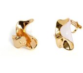 EMMA&CHLOE Boucles D'Oreilles Sensai En Email White