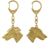 Galgo, galgo inglés - Llavero dorado con perro, adorno para bolso, accesorio de lujo de la marca Art-Dog