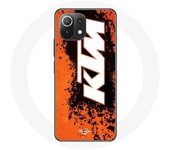 Funda Xiaomi Mi 11 Lite KTM Logo fondo blanco naranja