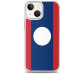 Coque iPhone - Drapeau Laos - iPhone 13 mini - Souple - Protección completa - Multicolore