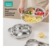 Plato de cena dividido Rushan de acero inoxidable 316L para niños - Vajilla infantil de calidad alimentaria