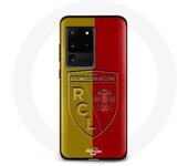 Coque Samsung Galaxy S20 Ultra rcl lens Logo fond jaune et rouge