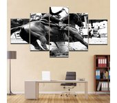Pintura en lienzo, arte de pared, marco de 5 paneles, póster, deportes de equitación para sala de estar, imágenes impresas modernas en HD, decoración del hogar sin marco 20x35cm*2  20x45cm*2  20x55cm*1
