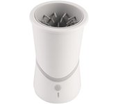 Limpiador automático de patas de perro, taza para lavar los pies de las mascotas, limpiador portátil de patas para perros pequeños y medianos, taza limpiadora de patas de silicona para perros blanco