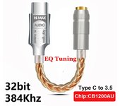 Amplificador de auriculares HiFi DAC tipo C a 3,5 mm, decodificador de audio USB C, adaptador AMP, chip CB1200AU, tarjeta de sonido, decodificador digital para Android CB1200AU