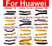 Placa base Cable flexible LCD para Huawei Honor 10 10X 20 Lite 20i 20Pro 20s V10 V20 Global RU piezas de Cable flexible de placa principal For Honor 10