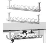 Bandeja de gestión de cables de escritorio, soporte para colgar enchufes debajo de la mesa, estante de almacenamiento de regleta para oficinas, sala de estar, organizador de cables