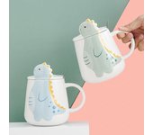 Taza de modelado de dinosaurios de dibujos animados, Taza de cerámica con personalidad bonita, taza de café, taza para leche, juego de agua para beber