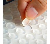 100 topes de puerta autoadhesivos de goma para muebles, protectores de silicona para muebles.