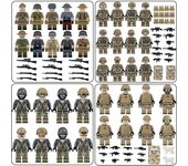 Kit de bloques de construcción con armas de soldados de la fuerza militar SWAT, juegos de ladrillos, modelos de armas clásicos, juguetes para niños
