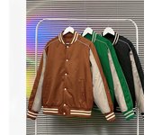 Uniformes de béisbol para hombres, nuevas chaquetas de otoño e invierno, abrigos sueltos de algodón para hombres M negro