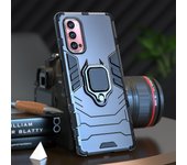 Realme C3 C2 11 6 5 Pro XT X2 Pro Caso Shockproof Armor Case para OPPO A5 A9 2020 Reno 4 3 Pro 2 2Z A52 A92S A11X A1K Ring Stand Cubierta de teléfono OPPO A11X rojo