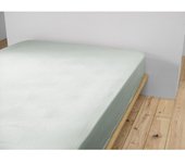 Drap housse  Gaïa  toutes dimensions  Gaze de Coton  - Gaïa Eucalyptus - 200 x 200 cm bonnet de 30 cm
