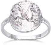 Bague Argent 'Grèce Antique' argenté (rhodié) - 15 mm (pégase) 60 plata