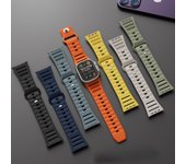 Correa deportiva de silicona para Apple Watch Ultra 2 Correa 49mm 45mm 44mm 42mm Correa smartwatch pulsera iwatch Series 9 8 7 6 5 SE For 42mm 44mm 45mm negro