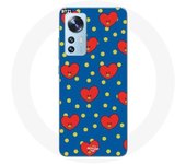 Coque pour Xiaomi Mi 12 / 12X BTS Bangtan Garçons BT21 TATA de V Fond Bleu