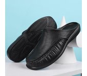 Zapatillas de hombre EVA sin cordones, zapatos planos para caminar, cómodas y suaves, sandalias para el hogar, talla 40-47 40 negro
