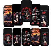 Funda para teléfono con diseño de Itachi Uchiha Naruto Akatsuki para iPhone 16, 15, X, XR, Samsung Galaxy S24, S23, Xiaomi Redmi Note 13, 12, 11 Pro Max, 9, 14 Plus, Huawei OPPO for Xiaomi Poco X3 Pro aero