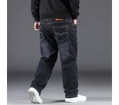 Pantalones vaqueros de talla grande para hombre, holgados, cómodos, informales, tipo Cargo 42 negro