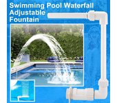 Kit de Fuente Ajustable Cascada para Piscina Exterior Estanque de Peces Creador de Cascada Fácil de Instalar Accesorios para Piscina