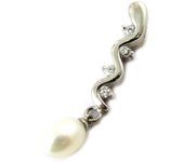 Les Trésors De Lily [B9575] - Colgante de plata blanco 'Pearl Beauty' blanco