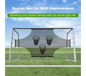 Red de portería de fútbol con zonas de puntuación, portátil, plegable, para exteriores, para entrenamiento M