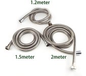 Conector de tubo de manguera para cabezal de ducha de agua de 1,5/2m, tubo largo para el hogar, extensión de ducha de baño, plomería de acero inoxidable 1.2M