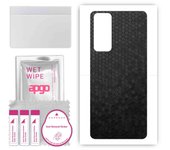 apgo Protective Skin Sticker for the back compatible with Vivo Y70, Wrap Film, Foil, Vinyl - Pattern Black Honeycomb
