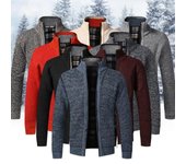 Suéteres tipo cárdigan para hombre, suéteres de primavera y otoño para hombre, suéteres sólidos a la moda, gruesos y ajustados, suéteres casuales abrigados, abrigos de invierno para hombre 3XL negro